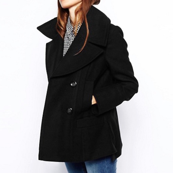 Zara Jackets & Coats Black Zara Peacoat Poshmark